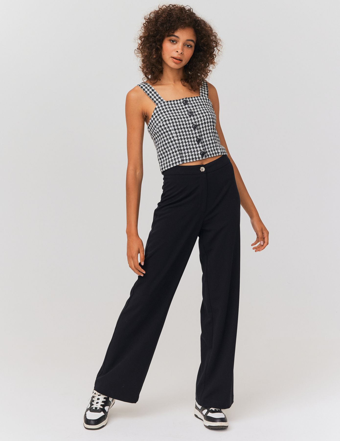 Top bustier en tweed