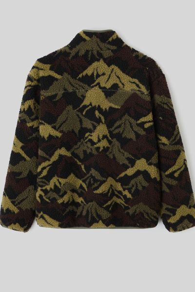 Blouson zipp&eacute; imprim&eacute; sherpa