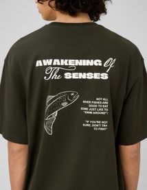 T-shirt imprim&eacute; devant / dos