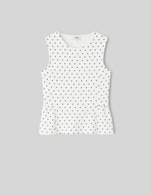 D&eacute;bardeur p&eacute;plum &agrave; pois