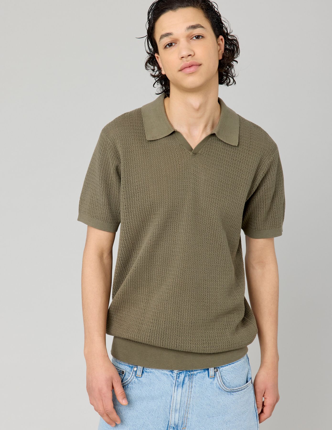 Polo maille ajourée