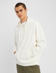 Sweat à capuche matière fantaisie