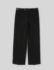 Pantalon droit &agrave; ceinture