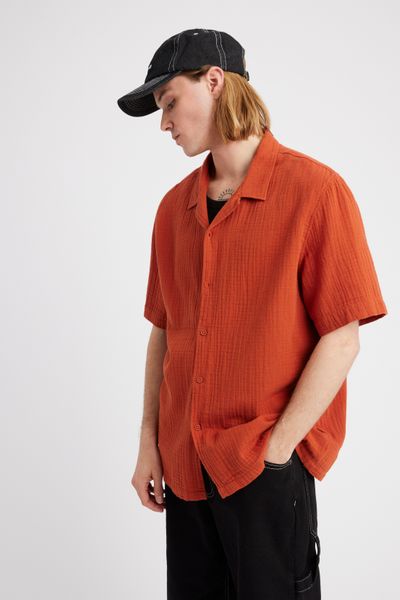 Chemise manches courtes gaze de coton