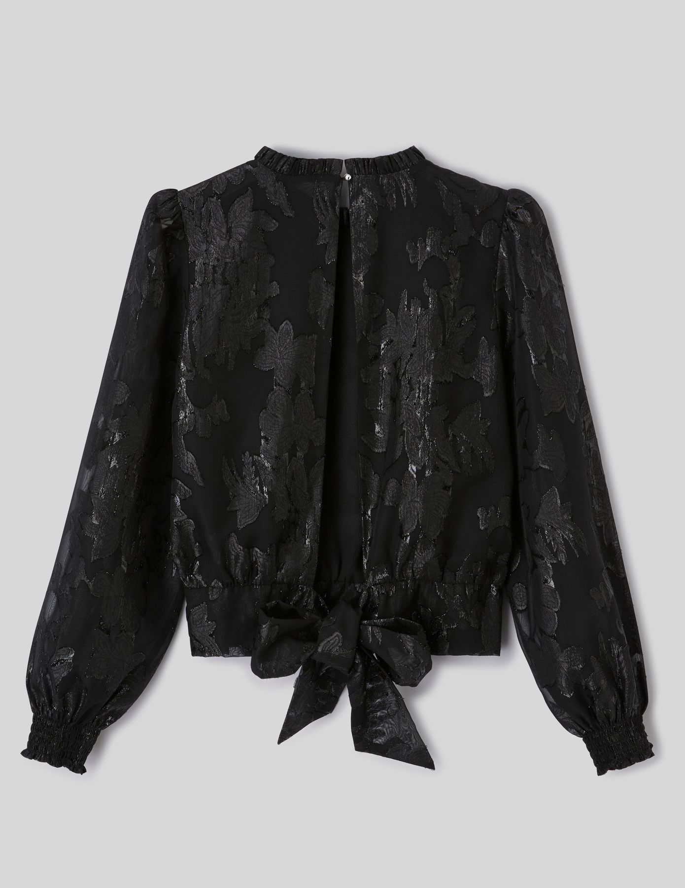 Blouse f&ecirc;te jacquard nou&eacute;e