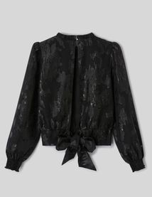 Blouse f&ecirc;te jacquard nou&eacute;e
