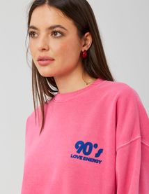 Sweat col rond imprimé à l¿avant