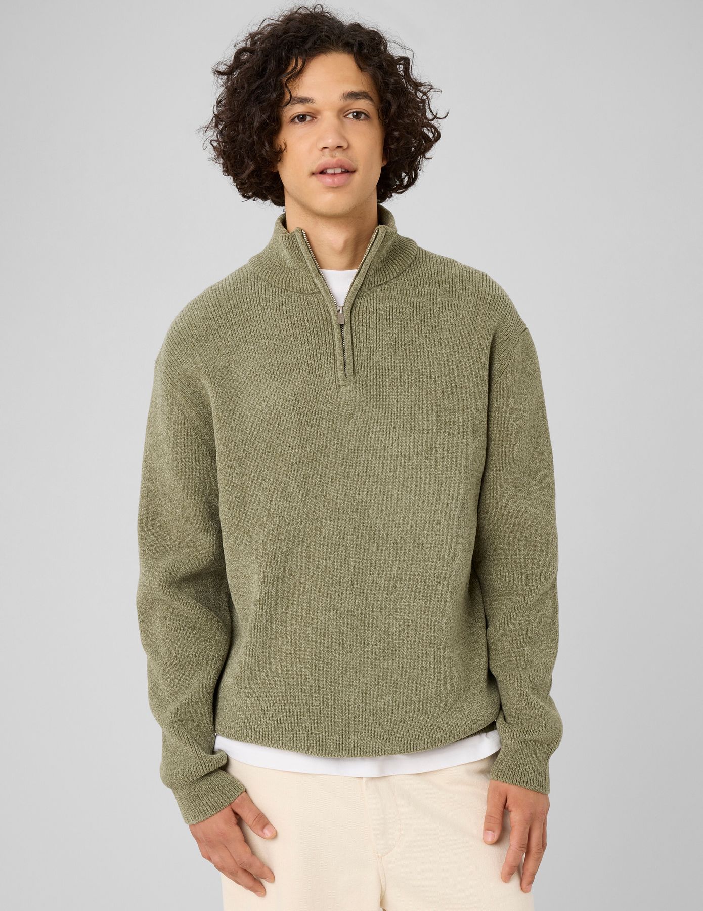 Pull chenille col montant