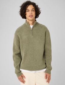 Pull chenille col montant