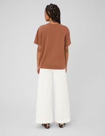 Jean wide leg surpiqures