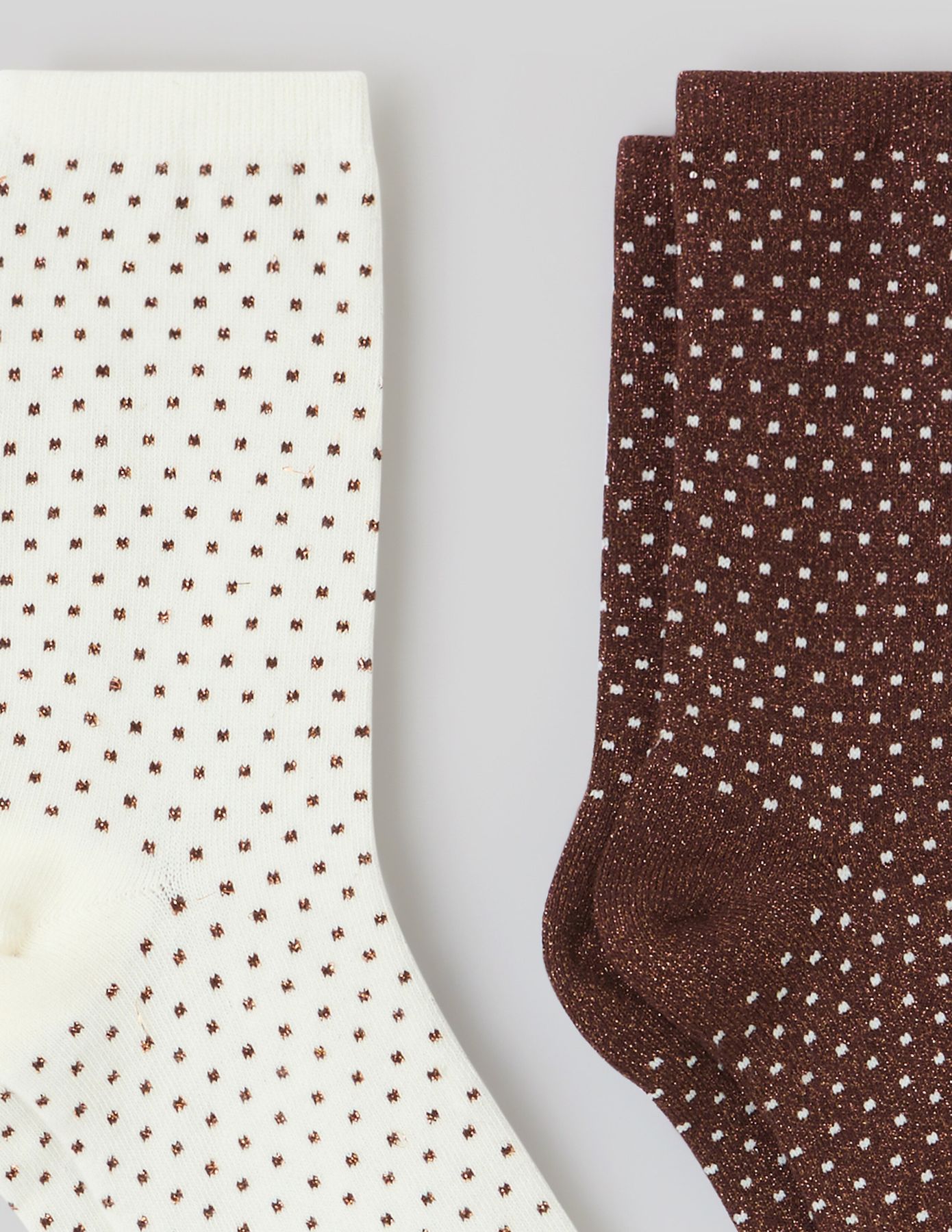 Lot de 2 paires de chaussettes à pois