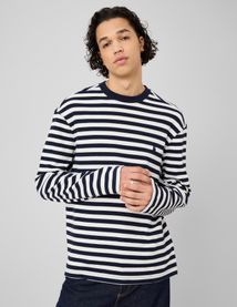 T-shirt marini&egrave;re mati&egrave;re gaufr&eacute;e