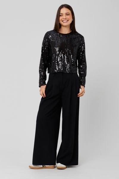 T-shirt manches longues sequins