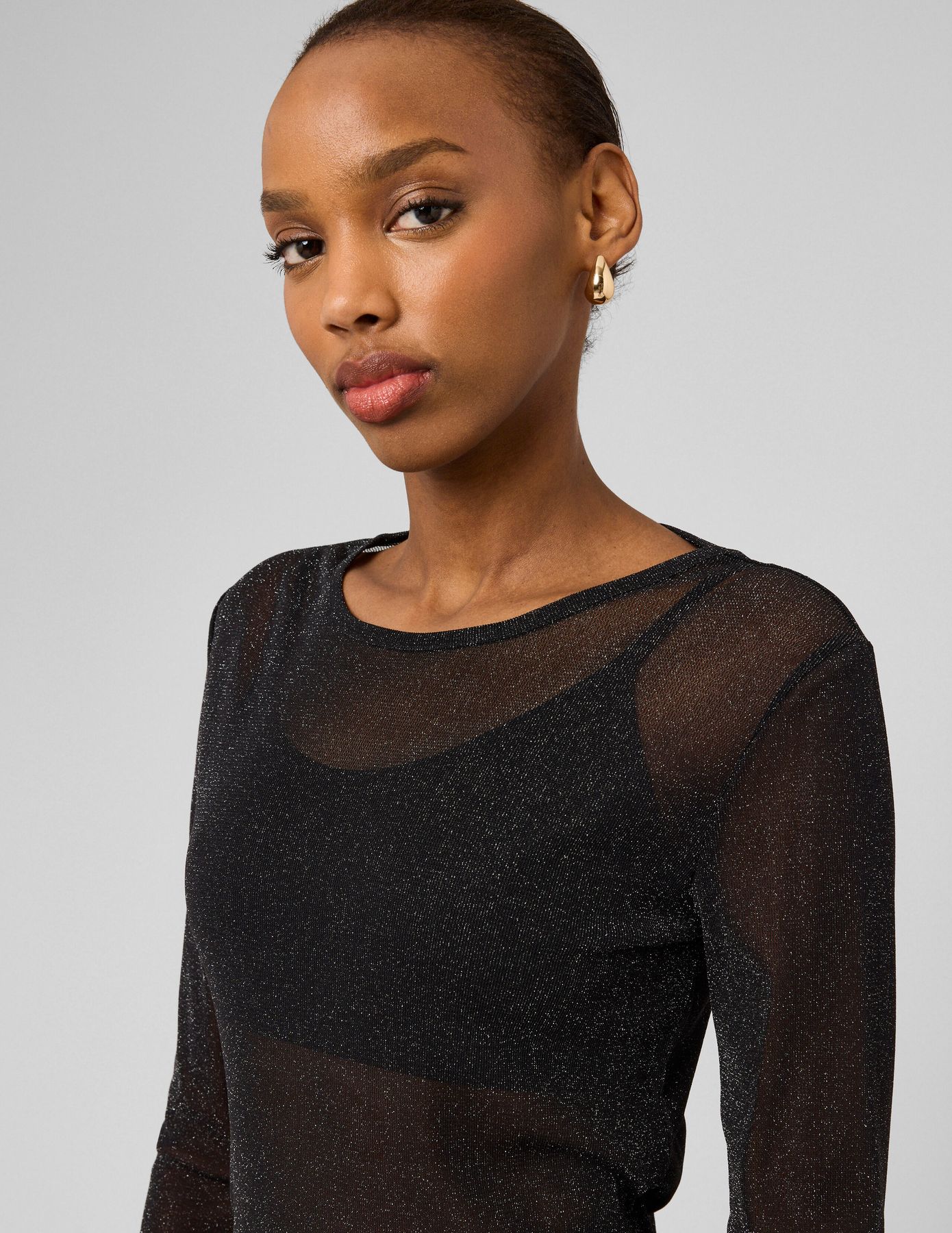 T-shirt resille paillet&eacute;