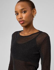 T-shirt resille paillet&eacute;