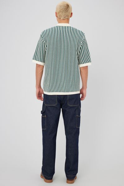 Chemise manches courtes rayée tricot