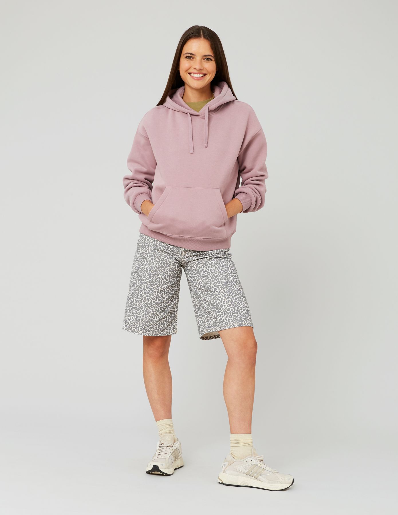 Sweat col capuche uni