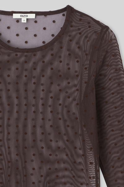 T-shirt résillé imprimé flock