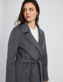 Manteau long en laine