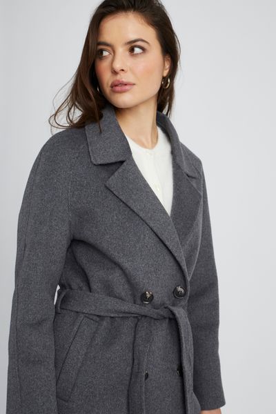Manteau long en laine