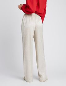 Pantalon texturé et pailleté