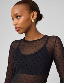 T-shirt r&eacute;sill&eacute; imprim&eacute; flock