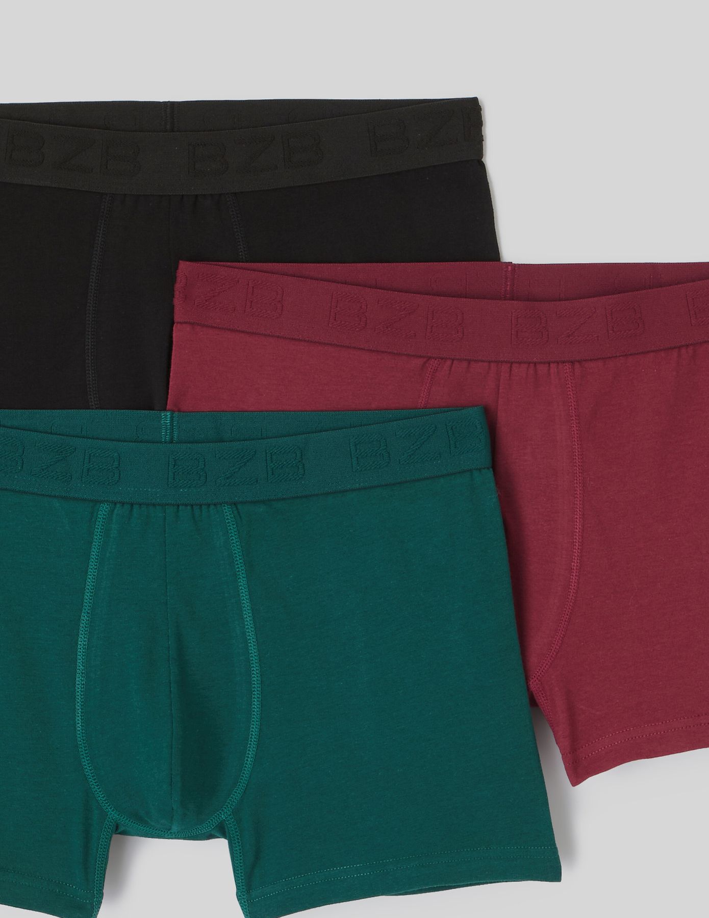 Lot de 3 boxers unis