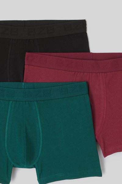 Lot de 3 boxers unis