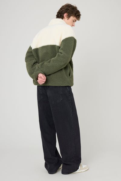Sweat en sherpa colorblock