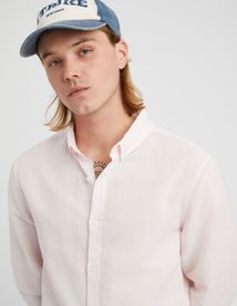 Chemise coton lin unie