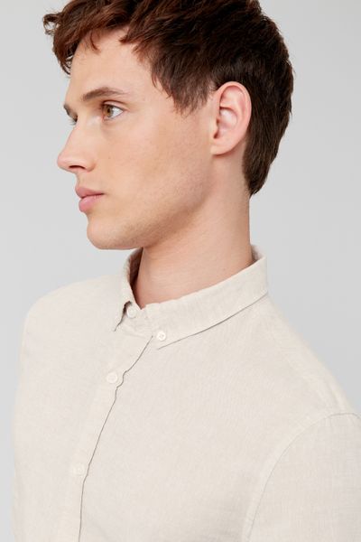 Chemise coton lin unie
