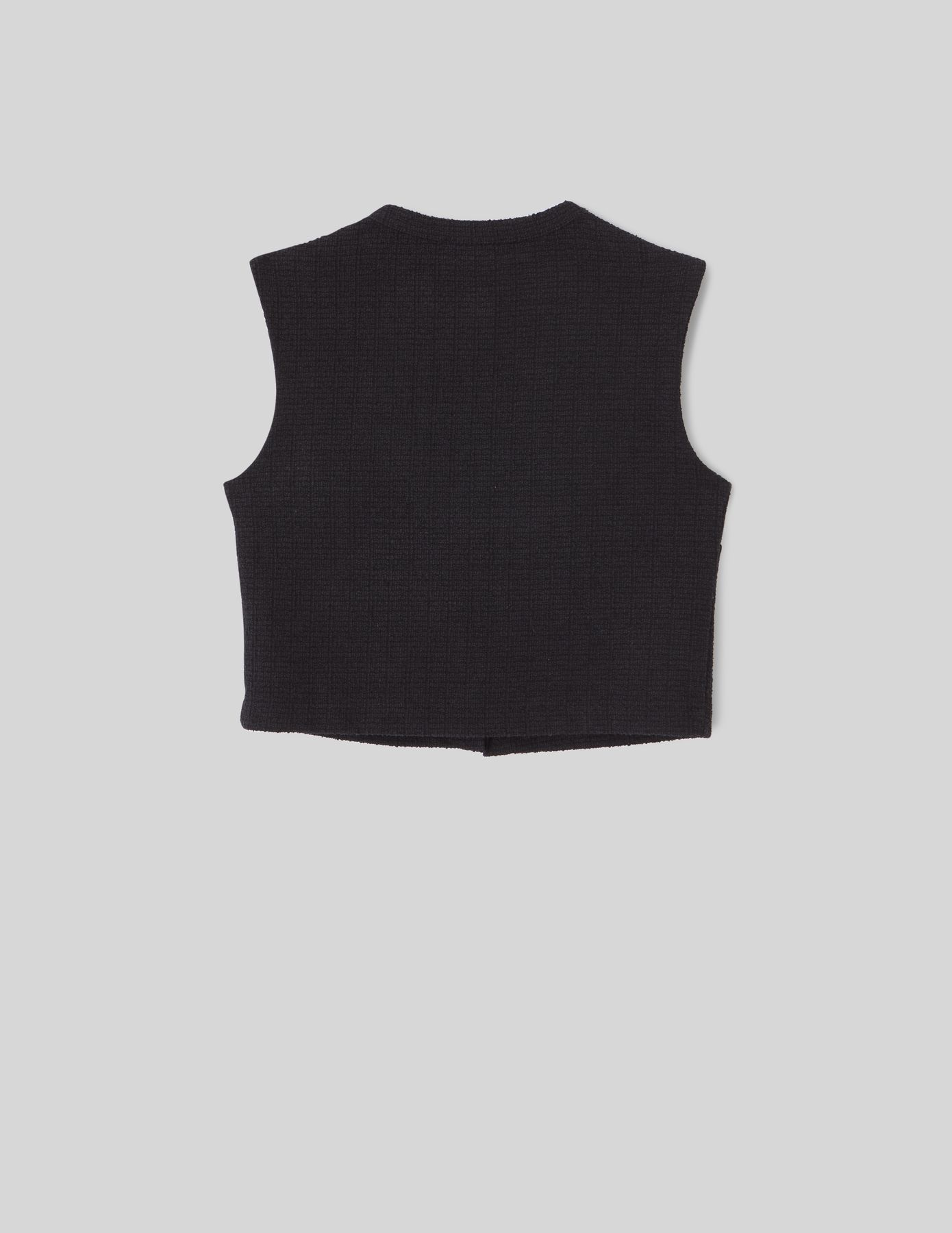 Top sans manches effet tweed