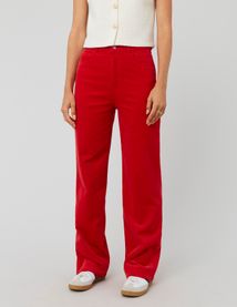 Pantalon straight velours