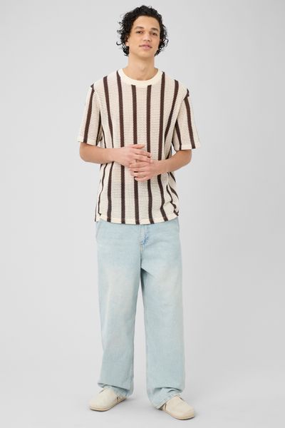 T-shirt tricot &agrave; rayures