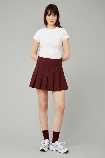 Jupe courte plissée en polyester recyclé