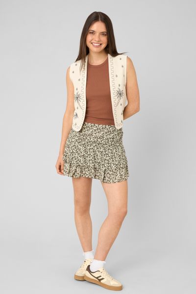 Gilet sans manches brod&eacute;