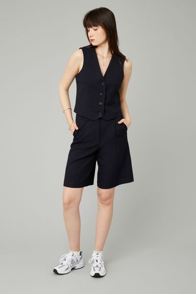 Bermuda rayé polyester recyclé