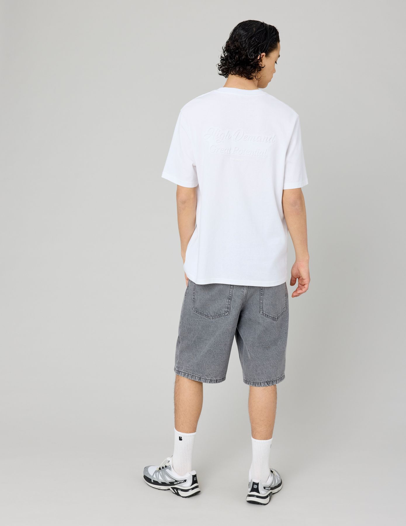 Bermuda jean gris