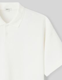 Polo boxy maille lourde