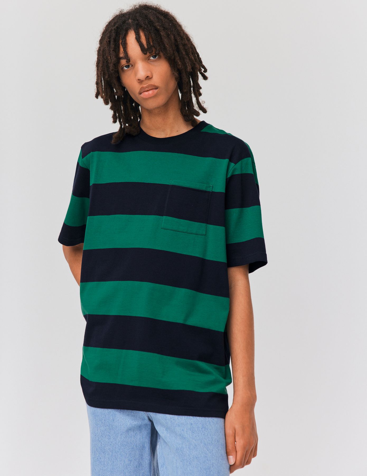 T-shirt maxi rayures avec poche