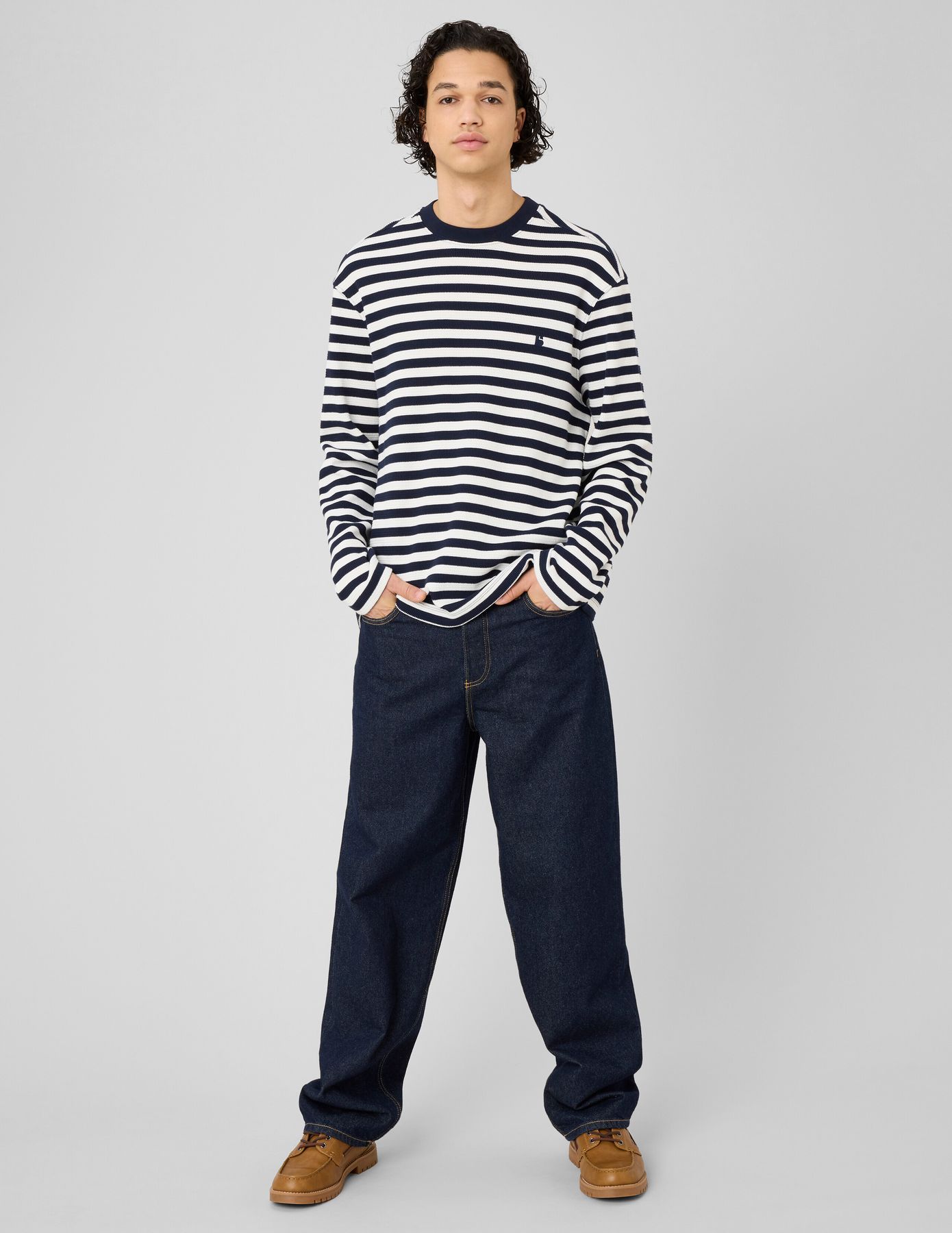 T-shirt marini&egrave;re mati&egrave;re gaufr&eacute;e