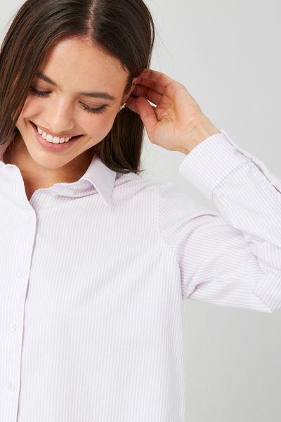 Chemise courte rayée