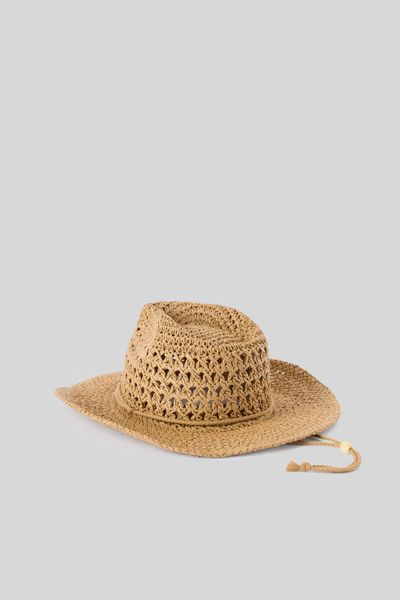 Chapeau en paille cowboy