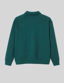 Sweat col polo zippé