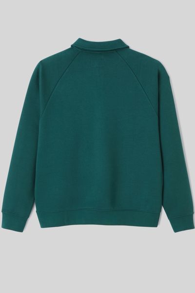 Sweat col polo zippé
