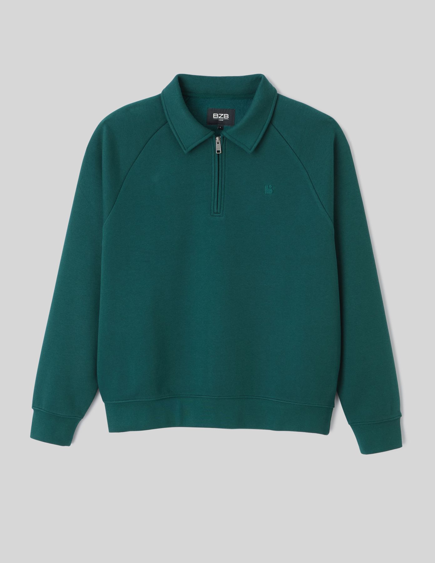 Sweat col polo zippé