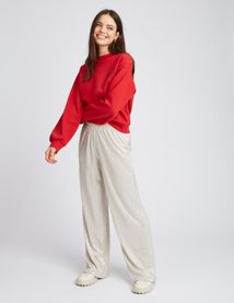 Pantalon texturé et pailleté