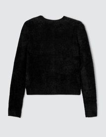 Gilet col rond fluffy