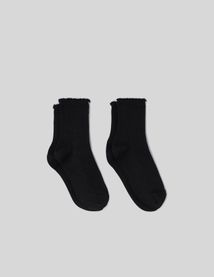 Lot de 2 paires de chaussettes festonnées