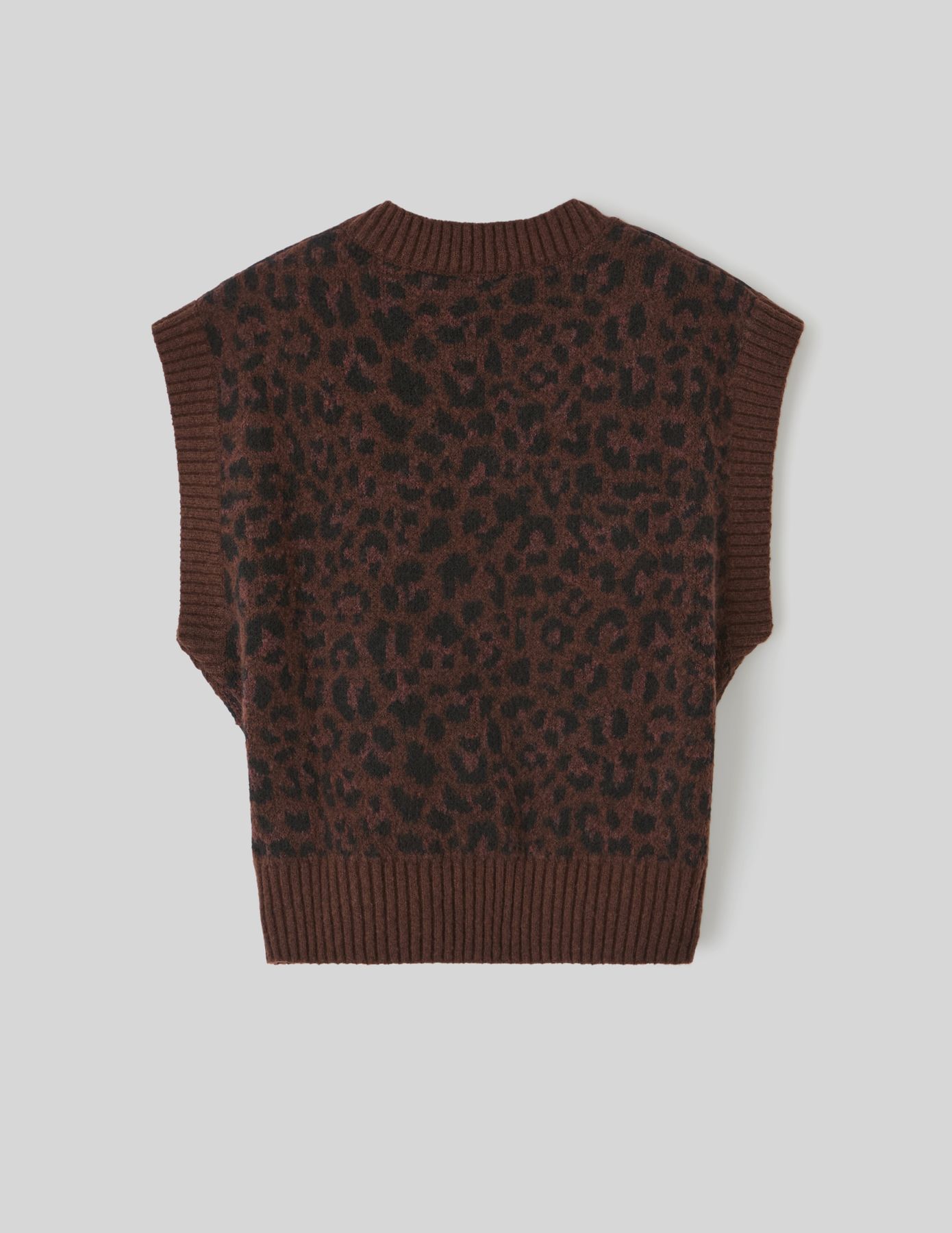Pull sans manches léopard